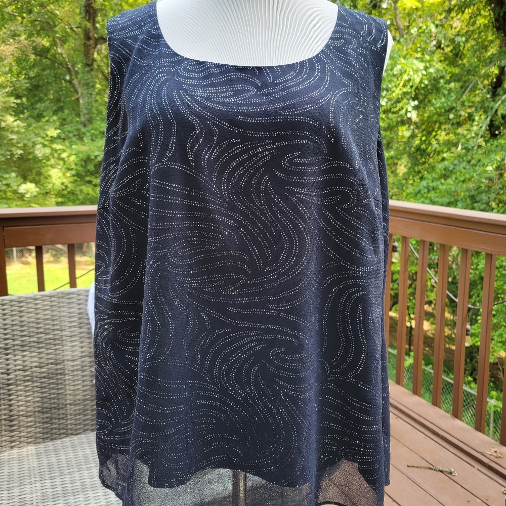 Dana Kay Black Sheer Shell Top